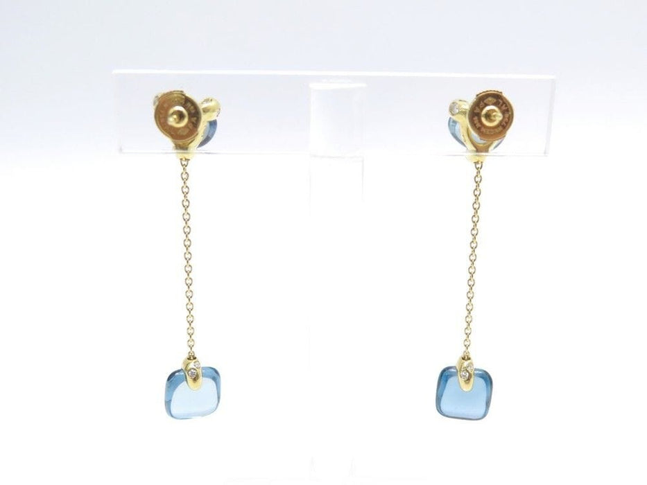 Boucles d'oreilles boucles d'oreilles POMELLATO sassi topaze or jaune diamants 58 Facettes 259150