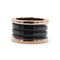 Bague 51 BULGARI - Bague B.zero1 en or rose et céramique noire 58 Facettes