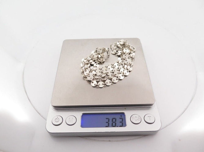 Bracelet bracelet HERMES confettis 5 rangs en argent massif 58 Facettes 259933