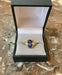 Bague 58 Bague or jaune saphir 3.20 carats, diamants 58 Facettes BSA90