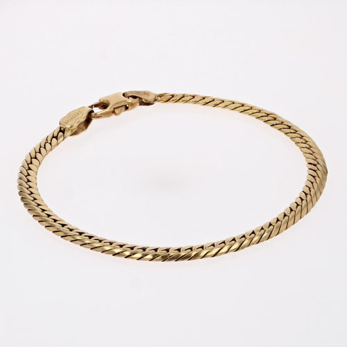 Bracelet Bracelet en or occasion gourmette aplatie 58 Facettes 24-330