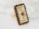 Bague 56 Bague vintage en or jaune et grenats 58 Facettes 33467