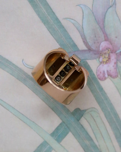 Bague 54 Bague Tank Or et Diamants 58 Facettes A11195