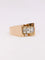 Bague 55.5 Bague tank or jaune platine diamants 58 Facettes J378