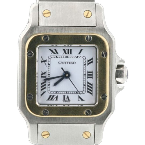 Montre Cartier Montre Santos Dame Or Jaune 18K Et Acier 58 Facettes MT42876