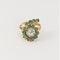Bague Bague Or Jaune Emeraude Diamants 58 Facettes LOT 814
