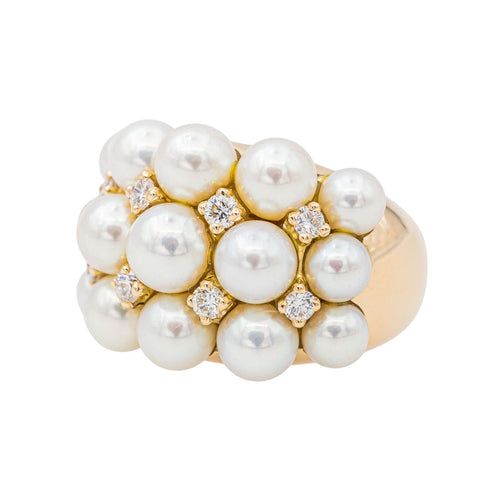 Bague 50 Bague Cocktail Or jaune Perle, Diamant 58 Facettes 3230366CN