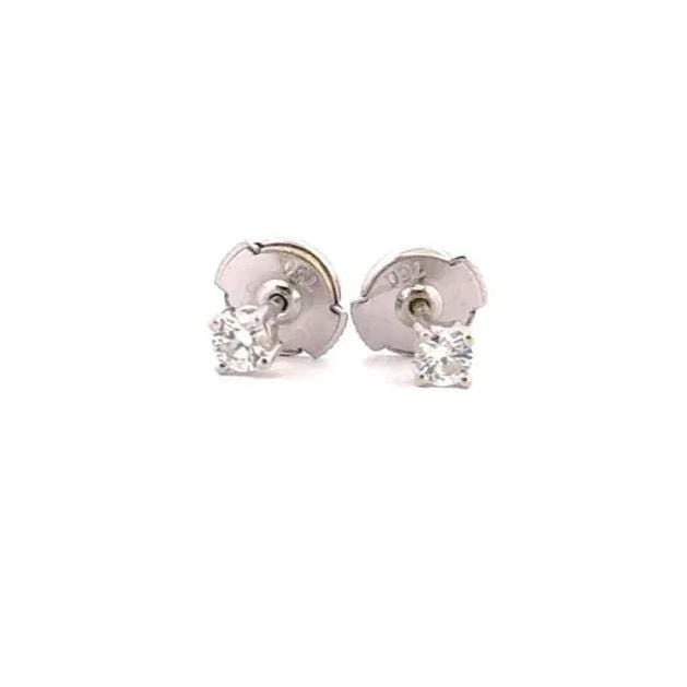 Boucles d'oreilles Puces d'oreilles or blanc diamants 58 Facettes E2BO-GS33020