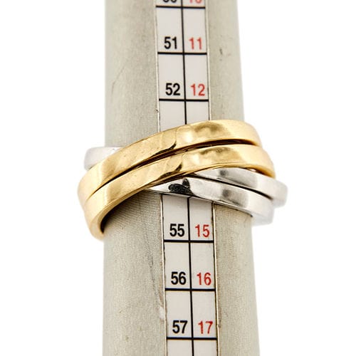 Bague 54 Bagues à bande croisée avec diamants 58 Facettes 36939