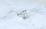 Bague 58 Bague Cocktail Aigue Marine 8,00 Cts sur Or Blanc 58 Facettes