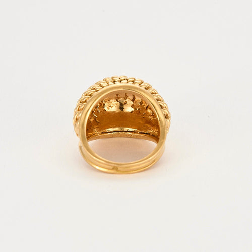 Bague 50 Bague boule tressée or jaune 58 Facettes RAM2641