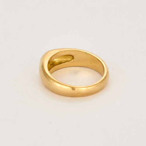 Bague 59 Bague jonc or jaune et diamants 58 Facettes SNA1366