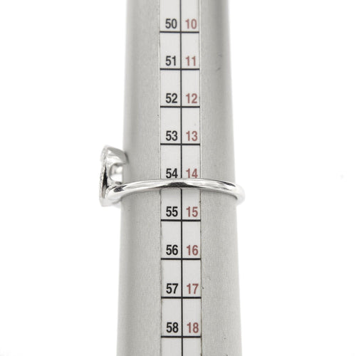 Bague 54 Bague cœur Or blanc Diamants 58 Facettes 23750