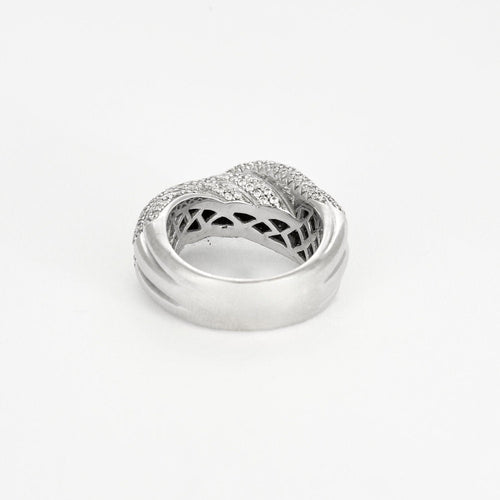 Bague 54 Bague or gris et diamants 58 Facettes NAR0120