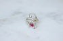 Bague 61 Bague Arabesque Rubis Birman et Diamants sur Or Blanc 58 Facettes