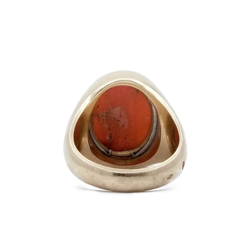 Bague Chevalière corail 58 Facettes REF2223