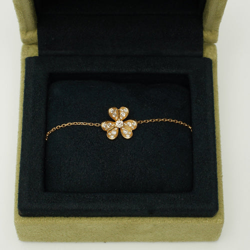 Bracelet Van Cleef & Arpels - Bracelet Frivole pavé en or jaune et diamants 58 Facettes vca-b-yg-frvl-mini