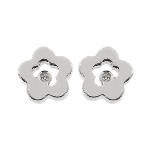 Boucles d'oreilles Boucles d'oreilles fleurs avec diamants 58 Facettes 27897