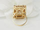 Bague 56 Bague vintage en or jaune et grenats 58 Facettes 33467