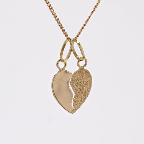 Collier Pendentif coeur sécable en or et sa chaine 58 Facettes 24-336