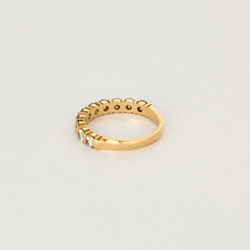 Bague 52,5 Demi-Alliance or jaune et diamants 58 Facettes MEA4355