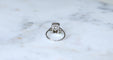 Bague 56 Bague Art Déco rectangulaire or blanc, diamants 58 Facettes
