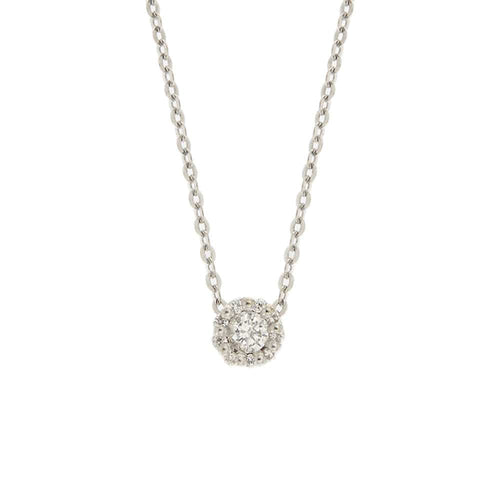 Collier Collier point lumineux avec diamants de 0,11 ct 58 Facettes 33258