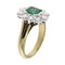Bague 57 Bague en or jaune et blanc entourée d'émeraudes et de diamants 58 Facettes G3457-1