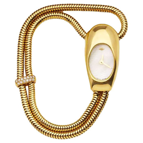 Van Cleef & Arpels - Montre cadenas en or jaune 18 carats et diamants