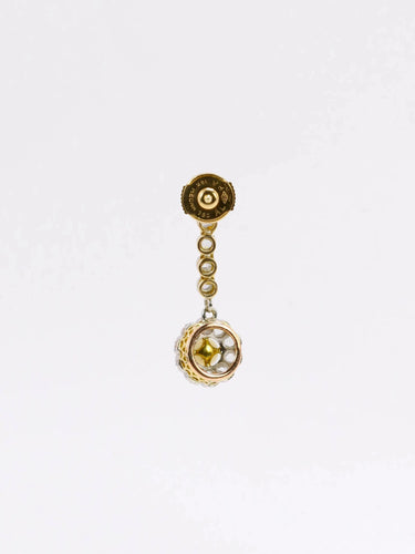 Boucles d'oreilles Boucles d'oreilles pendantes Belle Epoque diamants perles 58 Facettes J257B