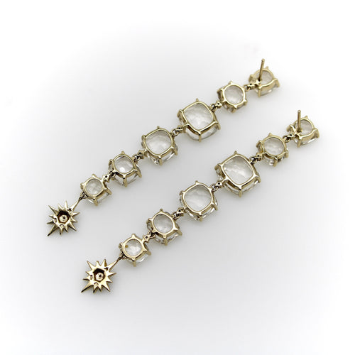 Boucles d'oreilles Boucles d'oreilles pendantes H. Stern en or 18 carats, cristal de roche et diamants Moonlight 58 Facettes A2005X