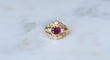 Bague 54 Bague Vintage Rubis 1,94 Cts et Diamants sur Or Jaune 58 Facettes