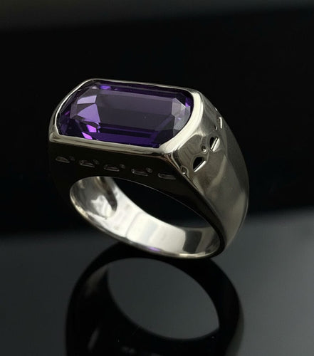 Bague Bague moderne avec améthyste 58 Facettes