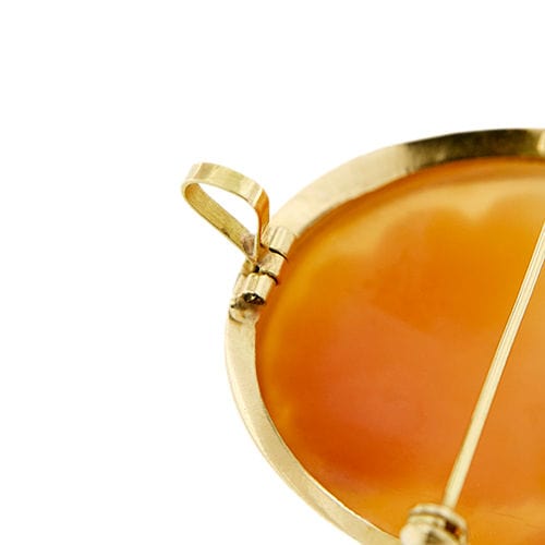 Pendentif Broche pendentif camée en or jaune 58 Facettes 37486