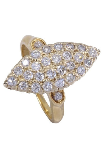 Bague 52 Marquise pavage diamants 58 Facettes 084471