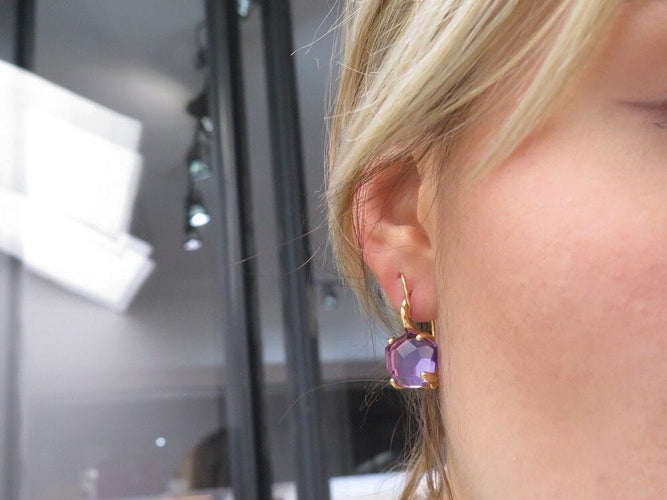 Boucles d'oreilles boucles d'oreilles POMELLATO lola or rose amethyste 58 Facettes 259048