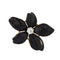 Pendentif Pendentif fleur victorienne antique en or et émail noir avec diamant 58 Facettes G13639
