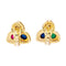 Boucles d'oreilles Boucles d'oreille "Tutti Frutti" or jaune, diamants, pierres de couleurs. 58 Facettes 34075
