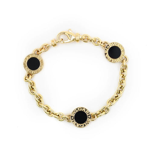 Bracelet Bulgari - Bracelet en or jaune avec onyx noir 58 Facettes
