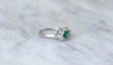 Bague Bague Art Deco Emeraude et Diamants sur Platine 58 Facettes
