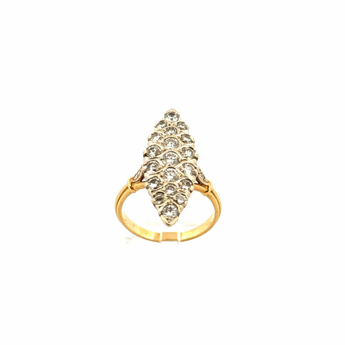 Bague 56 Bague Marquise or jaune, diamants 58 Facettes 88-GS35048