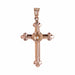 Pendentif Croix ancienne or rose perle fine 58 Facettes 24-264