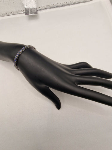 Bracelet Bracelet tennis saphir en or blanc 58 Facettes