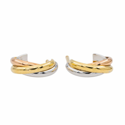 Boucles d'oreilles Cartier Boucles d'oreilles Créoles Trinity Or jaune 58 Facettes 2971282CN