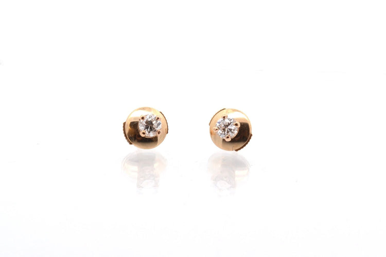 Boucles d'oreilles Boucles d’oreilles puces diamant en or jaune 18k 58 Facettes 25501b