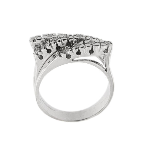 Bague 59 Bague triple rivière avec diamants 0,48 ct 58 Facettes 30234