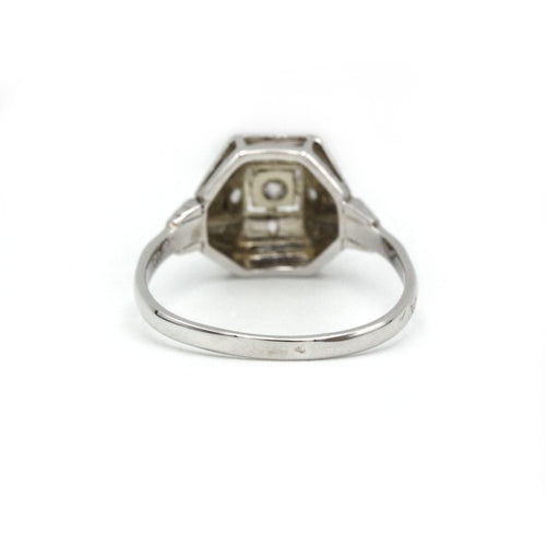 Bague 55 Bague - Or blanc, Platine & Diamants 58 Facettes 250110R