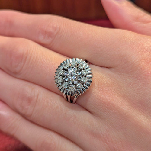 Bague 55 Bague en or blanc et diamants 58 Facettes 32932