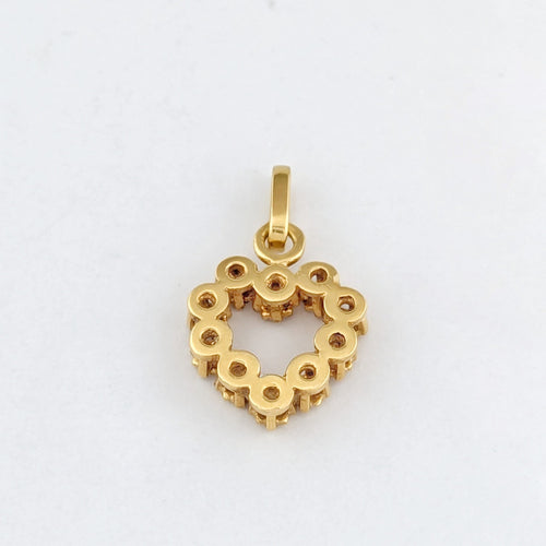 Pendentif Pendentif coeur en or jaune et diamants 58 Facettes 33147