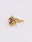 Bague 61 Bague Napoléon III or jaune grenat perles fines 58 Facettes 1073.3
